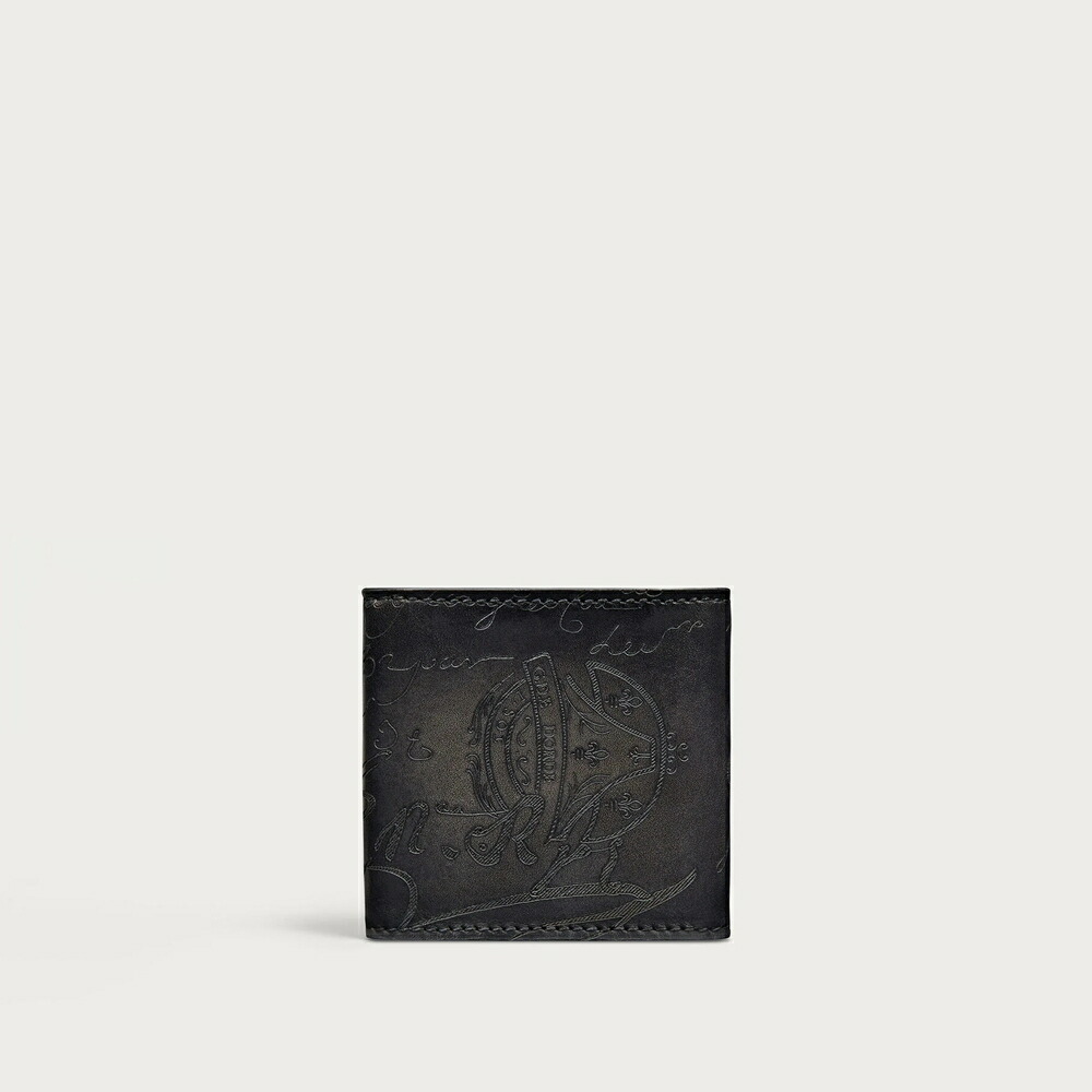 ベルルッティ Berluti 開びゃく 先だつものがま口【nero grigio 】【貨物輸送無料】【置き目品】