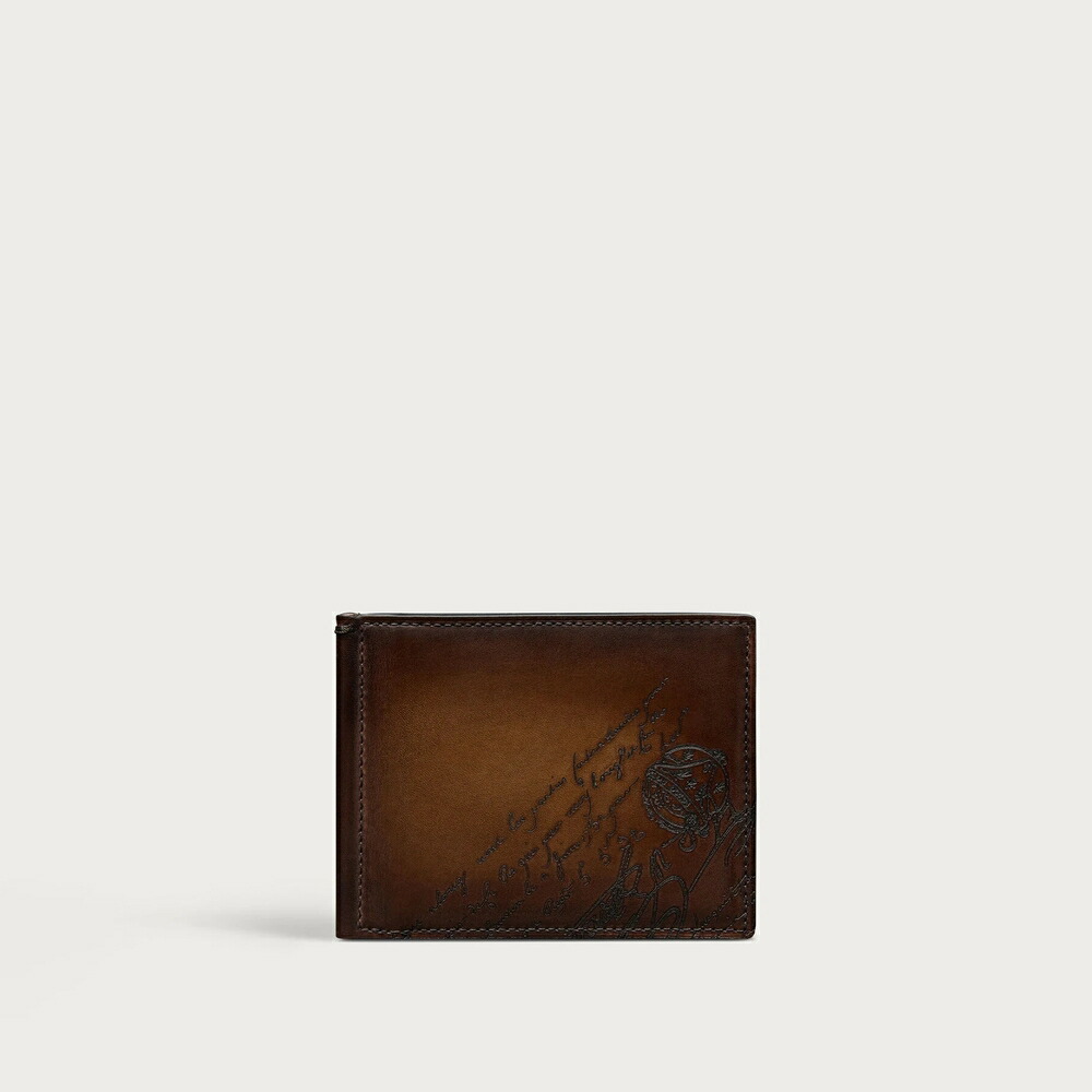ベルルッティ Berluti 図形 下げ翼 コンパクトウォレット 金入れ【cacao intenso 】【貨物輸送無料】【定め事品】