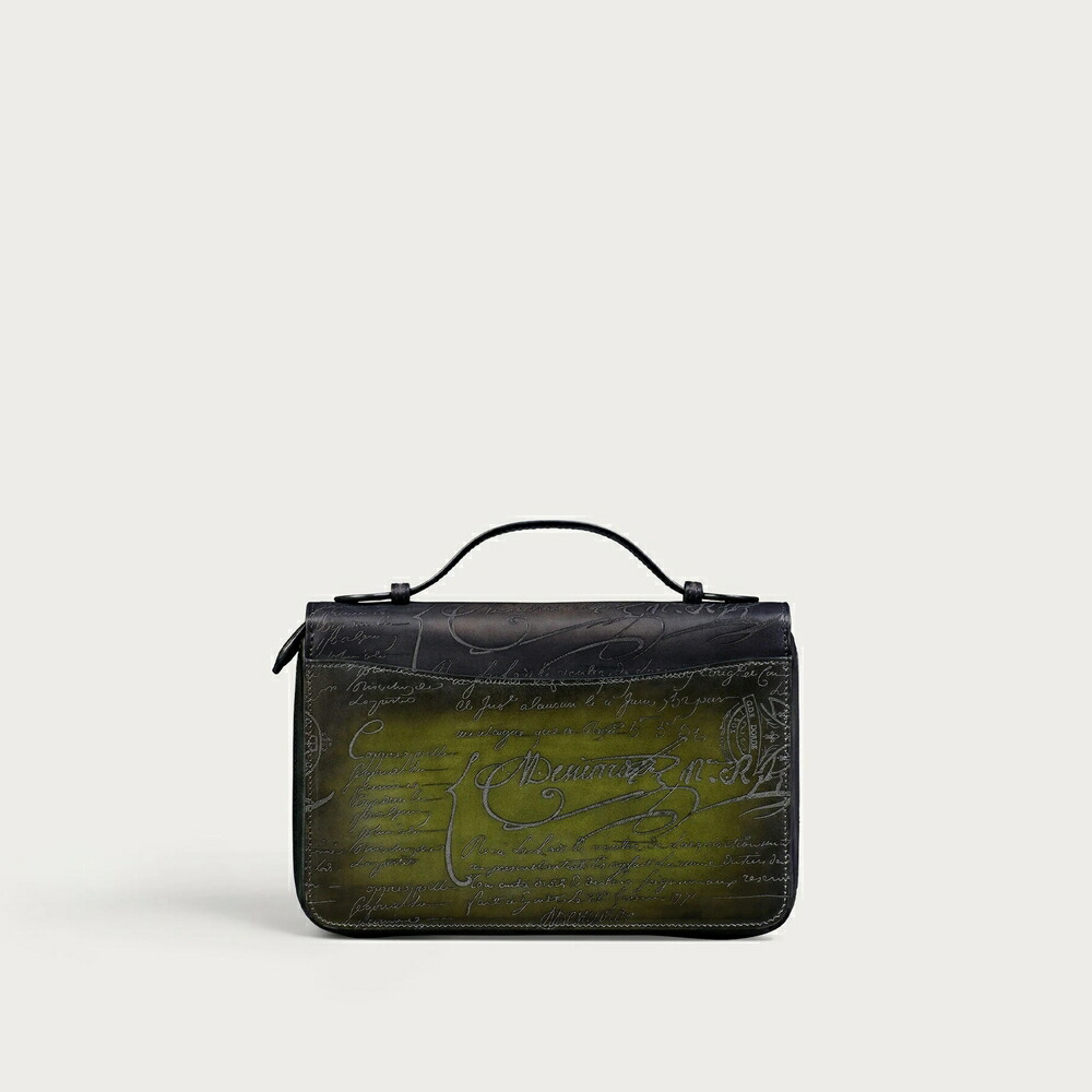 ベルルッティ Berluti イタウバ ワイド グラディアント マキシウォレット 財布【nero grigio & nero caviar 】【送料無料】【正規品】