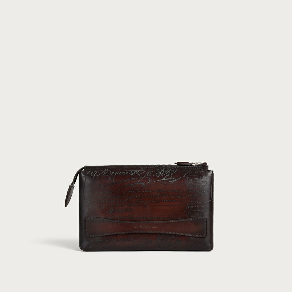 ベルルッティ Berluti テルシオ ジップポーチ【maduro 】【貨物輸送無料】【置き目品】