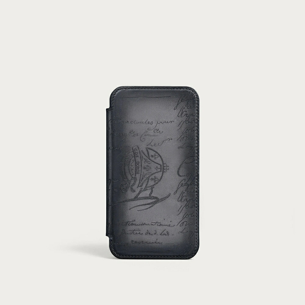 ベルルッティ Berluti iPhone 16 Pro Phone Folio【light aluminio 】【送料無料】【正規品】