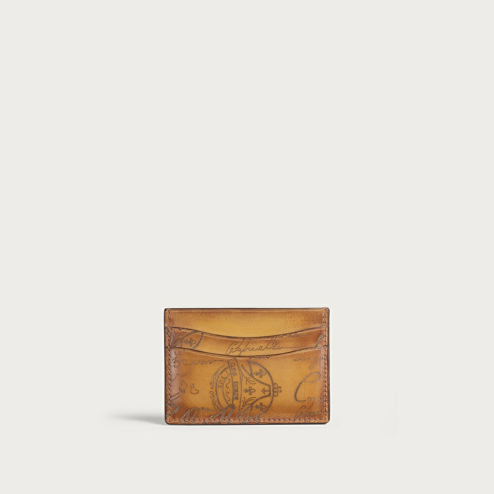 ベルルッティ Berluti バンブー 歌留多保持者【mustard 】【貨物輸送無料】【置き目品】