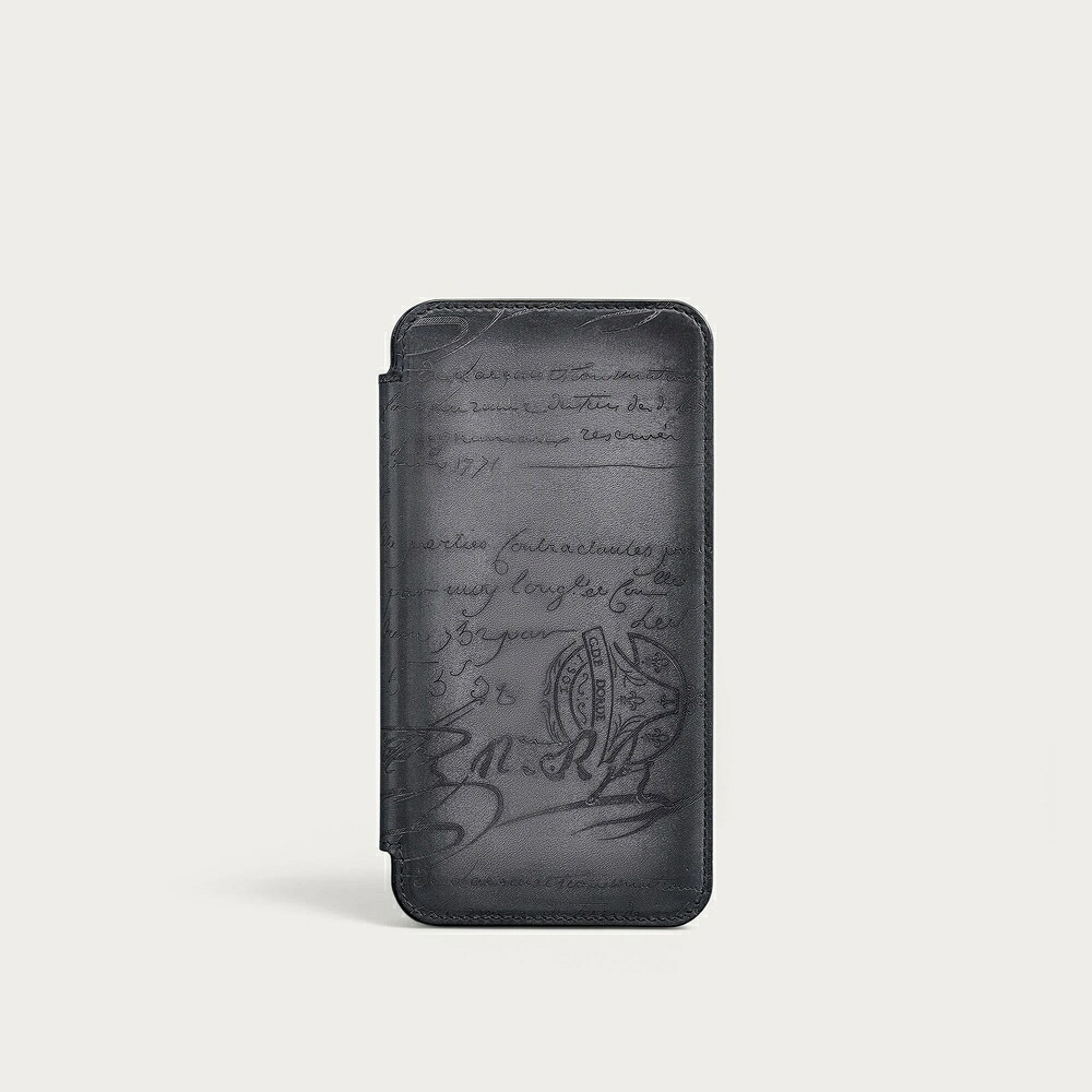 ベルルッティ Berluti iPhone 16 Pro Max Phone Folio【light aluminio 】【貨物輸送無料】【定まり品】