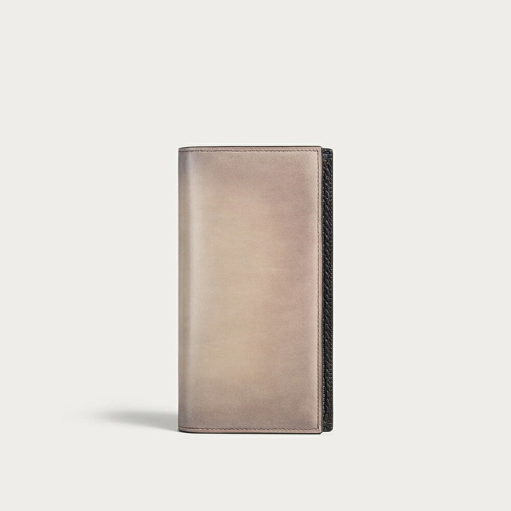 ベルルッティ Berluti 上半身 ルティ 下げ翼 ロングウォレット 金入れ【gris 】【貨物輸送無料】【定め事品】