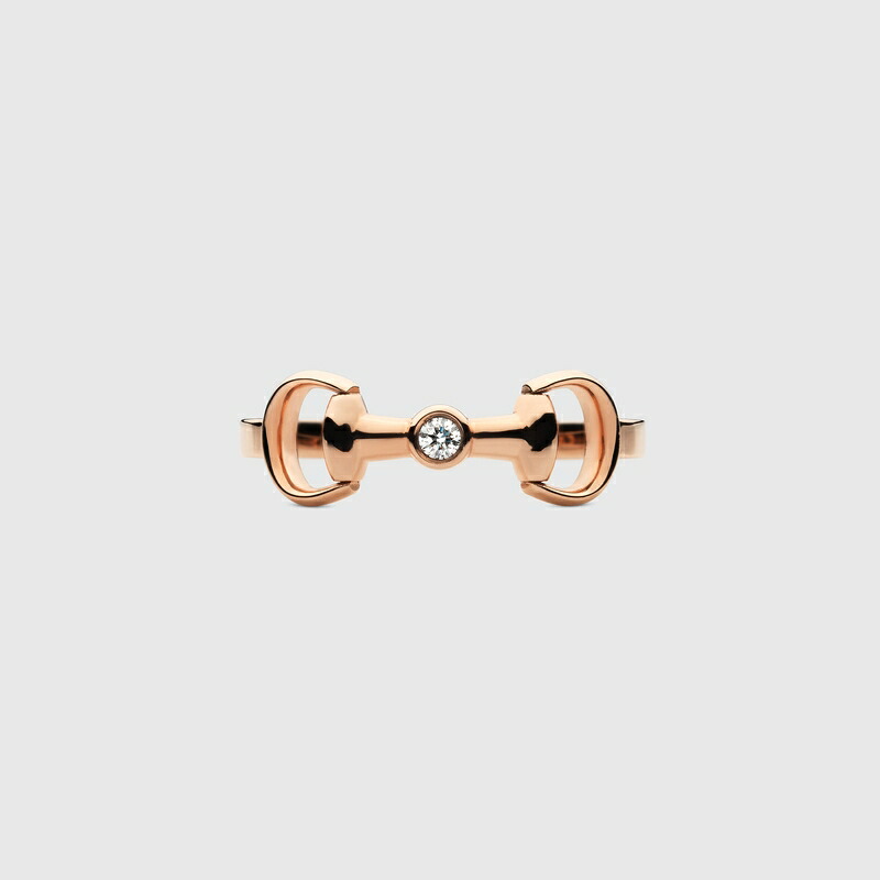 グッチ GUCCI レディース ホースビット 18K ダイヤモンド リング【送料無料】【正規品】