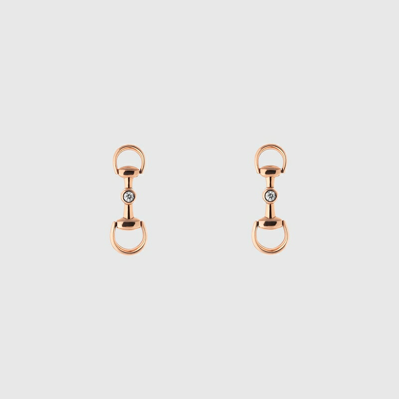 グッチ GUCCI レディース ホースビット 18K ダイヤモンド ピアス【送料無料】【正規品】