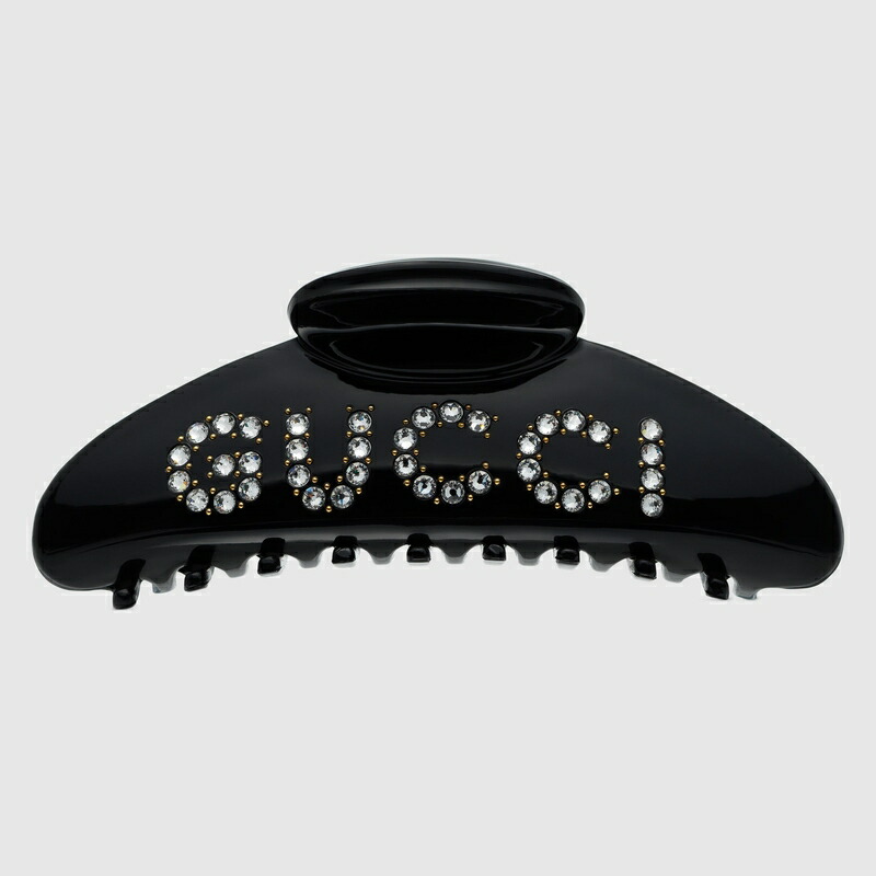 GUCCI クリスタル グッチ シングル ヘアバレッタ クリスタル グッチ シングル ヘアバレッタトータスシェル