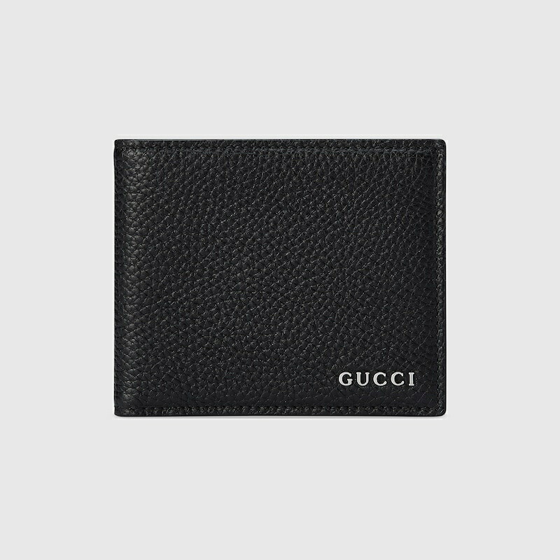 グッチ GUCCI メンズ ロゴタイプ 二つ折りウォレット 紙入れ【771148 AABXM 1000 】【貨物輸送無料】【置き目品】