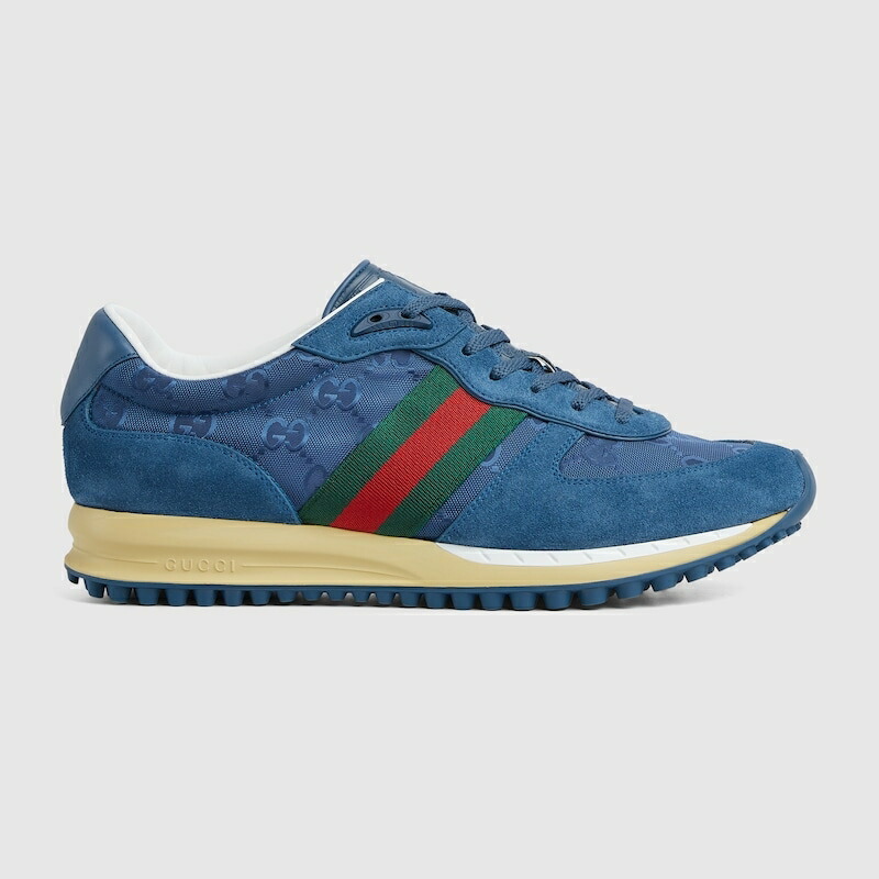 GUCCI メンズ スニーカー 791742 AADM0 4141 Men's G75 sneaker in blue suede | GUCCI® US