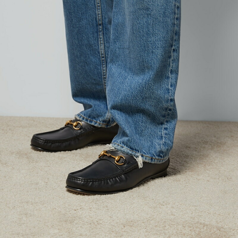 GUCCI　グッチ　ホースビット　レザーシューズ　革靴　ローファー　モカシン 楽天市場】GUCCI グッチ ローファー 307929 BLM00 メンズ 1953