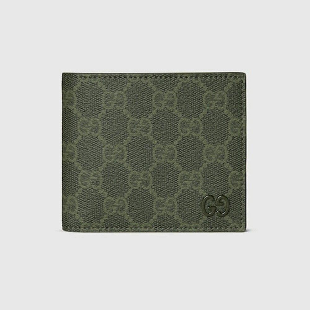 グッチ GUCCI メンズ GGお定まり コインウォレット 紙入れ【フォレストグリーン GGお定まり 布切れ 】【貨物輸送無料】【置き目品】