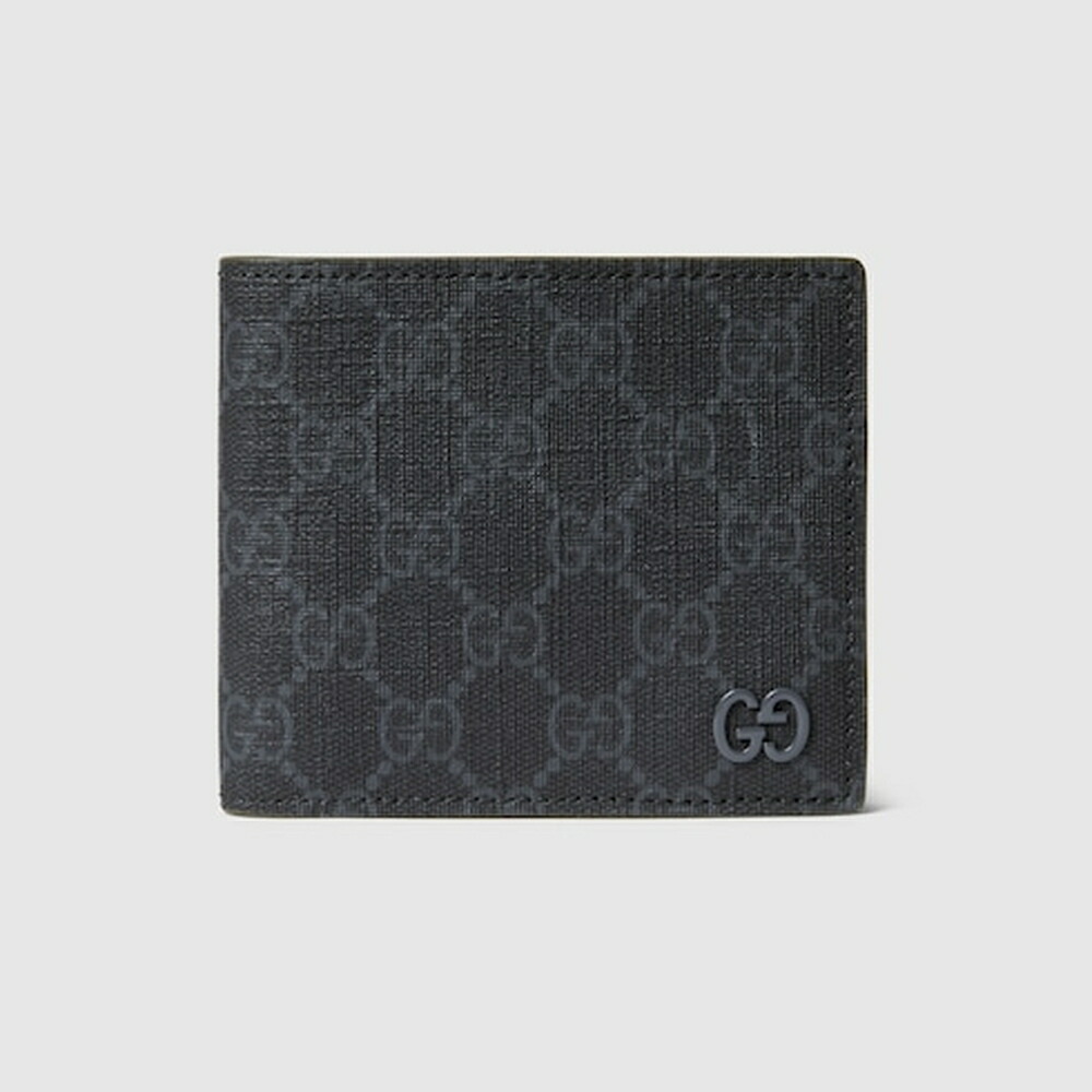 グッチ GUCCI メンズ GG コインウォレット 紙入れ 薄墨色 室内装飾【黒いこと GGスプリーム 帆布 】【貨物輸送無料】【置き目品】