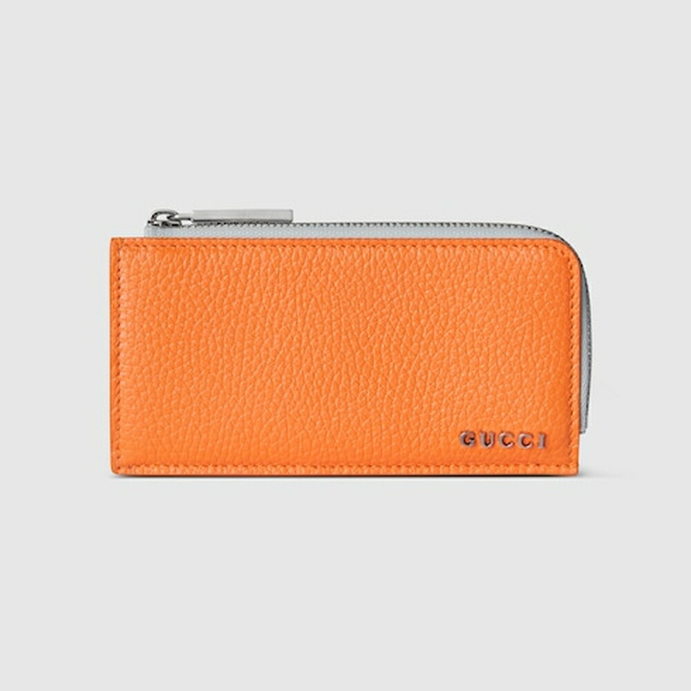 グッチ GUCCI メンズ バイ色つや ジップ 歌留多容れもの【オレンジ色 なめし革 】【貨物輸送無料】【定め事品】