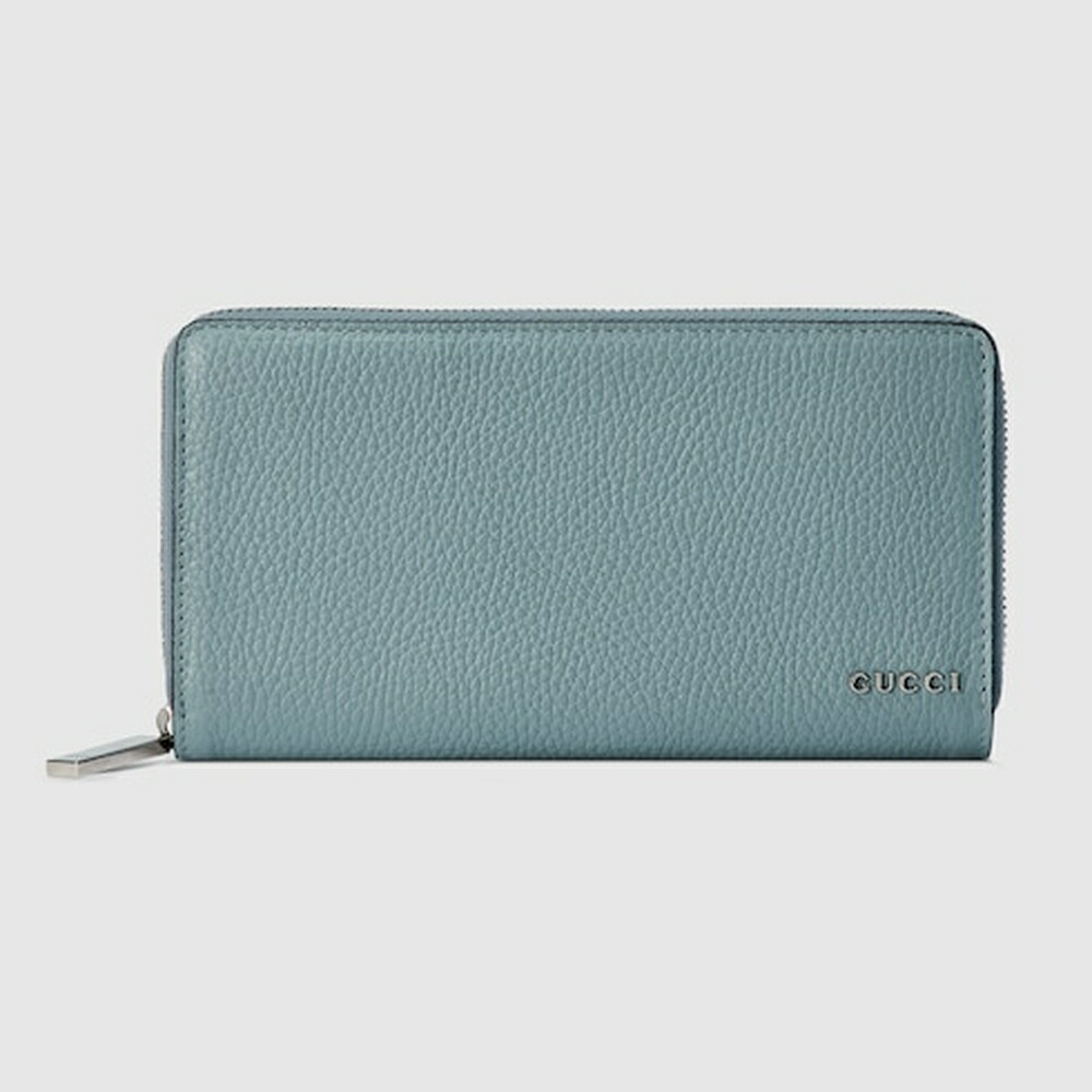 グッチ GUCCI メンズ GUCCI ロゴ ジップアラウンドウォレット 財布【パステルブルー レザー 】【送料無料】【正規品】