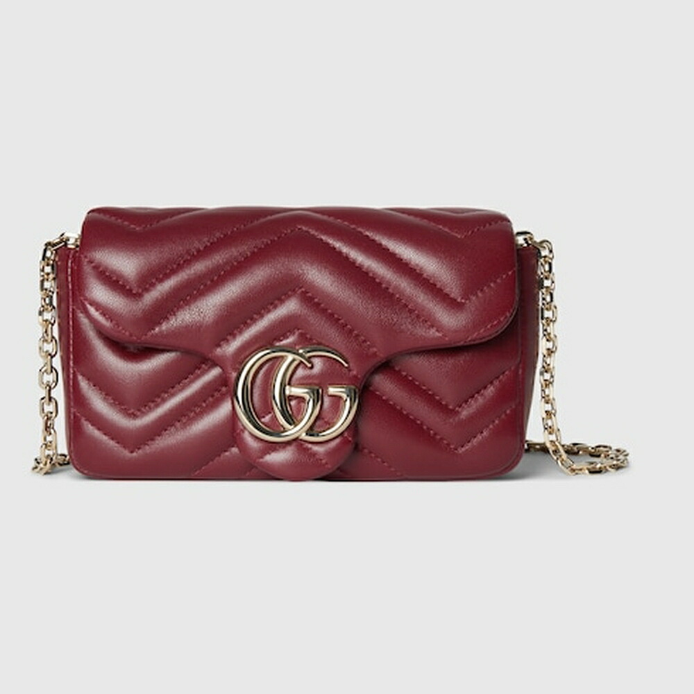 グッチ GUCCI レディース GGマーモント ミニ ショルダーバッグ【グッチ ロッソ アンコーラ(深い赤)レザー 】【送料無料】【正規品】|ブランドバッグ・雑貨CELEBRITY
