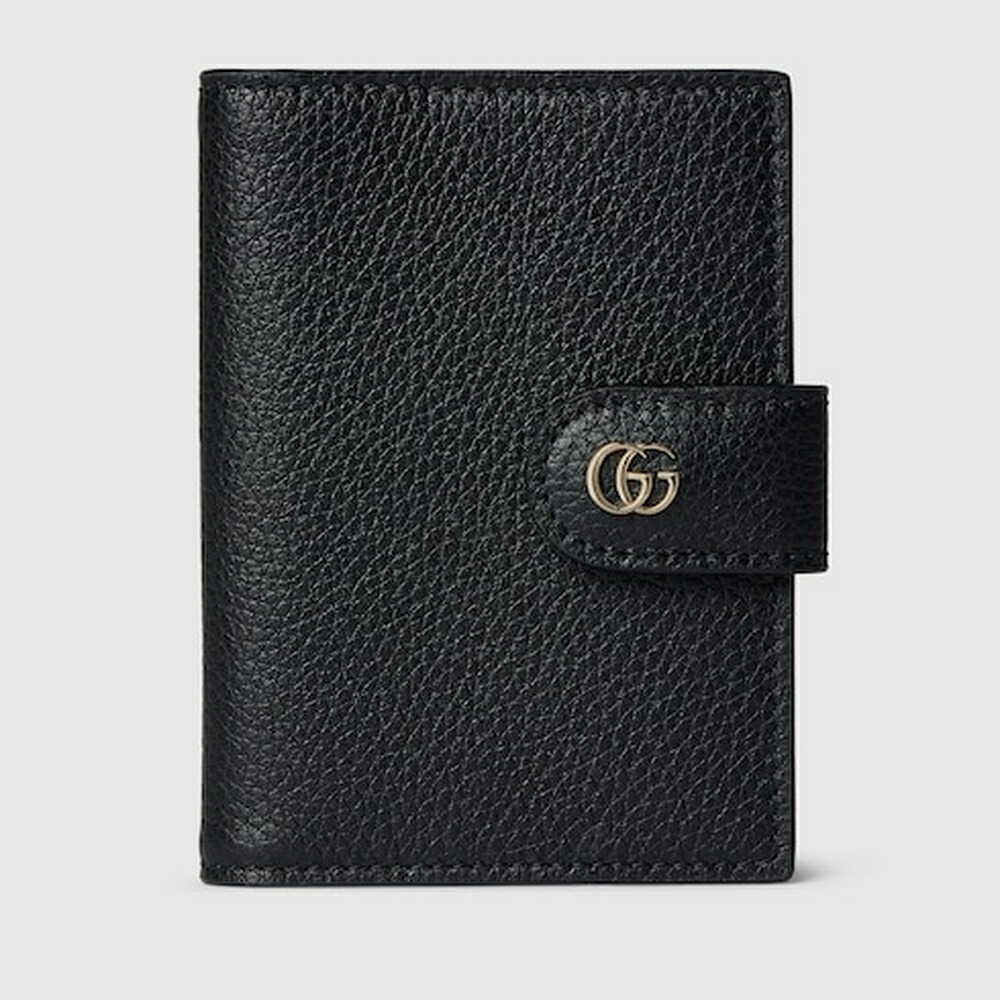 グッチ GUCCI レディース ダブルG バイ色つや 歌留多容れもの【黒いこと なめし革 】【貨物輸送無料】【定め事品】