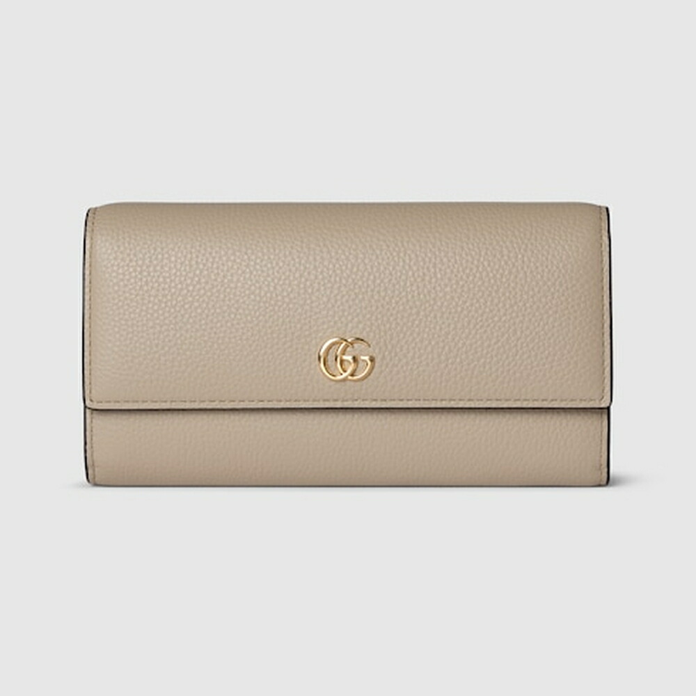 グッチ GUCCI レディース ダブルG バイカラー コンチネンタルウォレット 財布【ベージュ&オレンジ レザー 】【送料無料】【正規品】