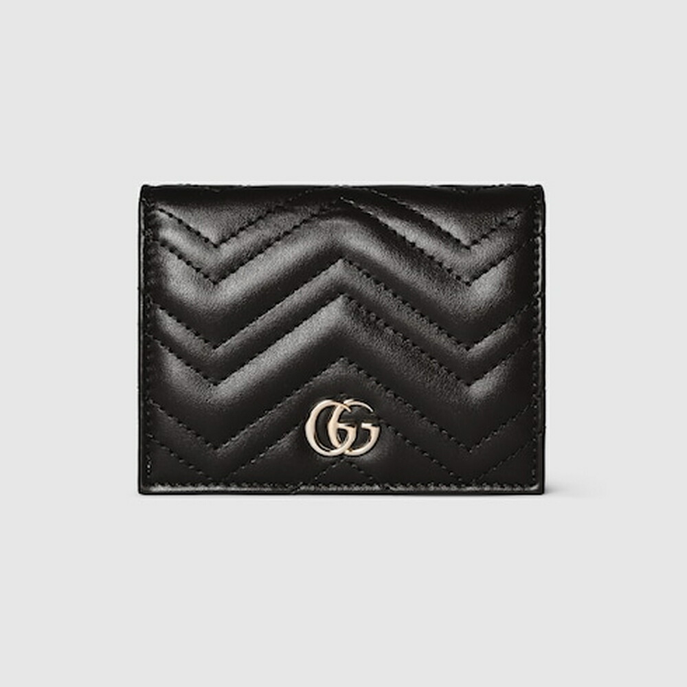 グッチ GUCCI レディース ダブルG ミニウォレット 財布 【ブラック レザー 】【送料無料】【正規品】