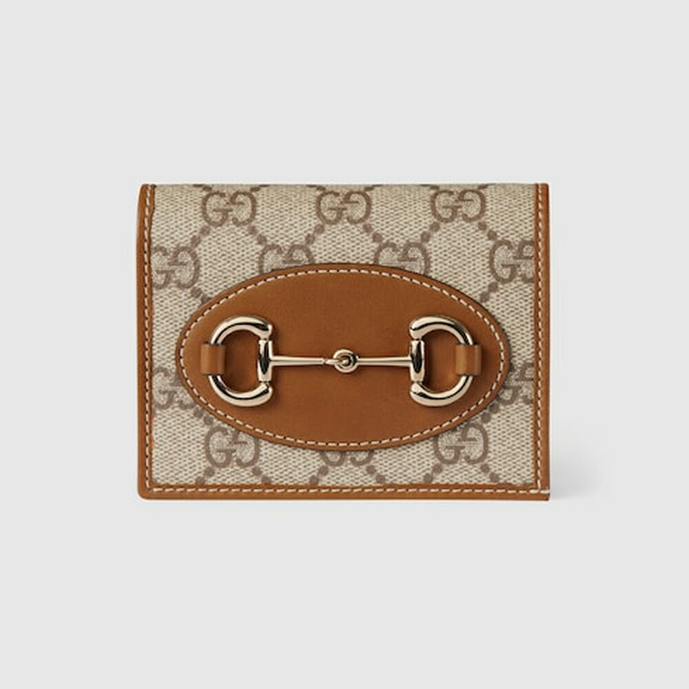 グッチ GUCCI レディース ホースビット 1955 スモールウォレット 財布【ベージュ＆ダークブラウン キャンバス 】【送料無料】【正規品】