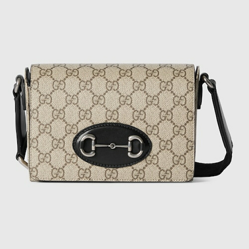 グッチ GUCCI メンズ 導管ビット 1955 ミニ御徒面子【ベージュ＆赤銅色 GGスプリーム 】【貨物輸送無料】【定め事品】