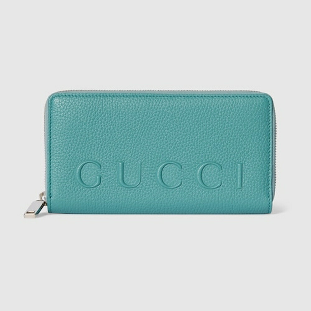 グッチ GUCCI メンズ ロゴ ジップアラウンドウォレット 財布【ターコイズブルー レザー 】【送料無料】【正規品】 84,480円