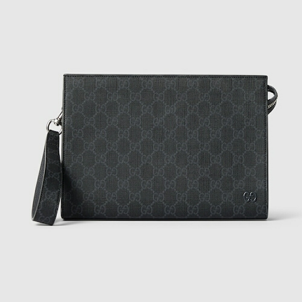 グッチ GUCCI メンズ バイ色つや スモール 合切袋【黒いこと GGスプリーム 帆布 】【貨物輸送無料】【定め事品】