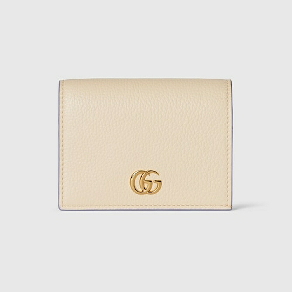 グッチ GUCCI レディース ダブルG バイカラー スモールウォレット 財布【アイボリー＆ライラック レザー 】【送料無料】【正規品】