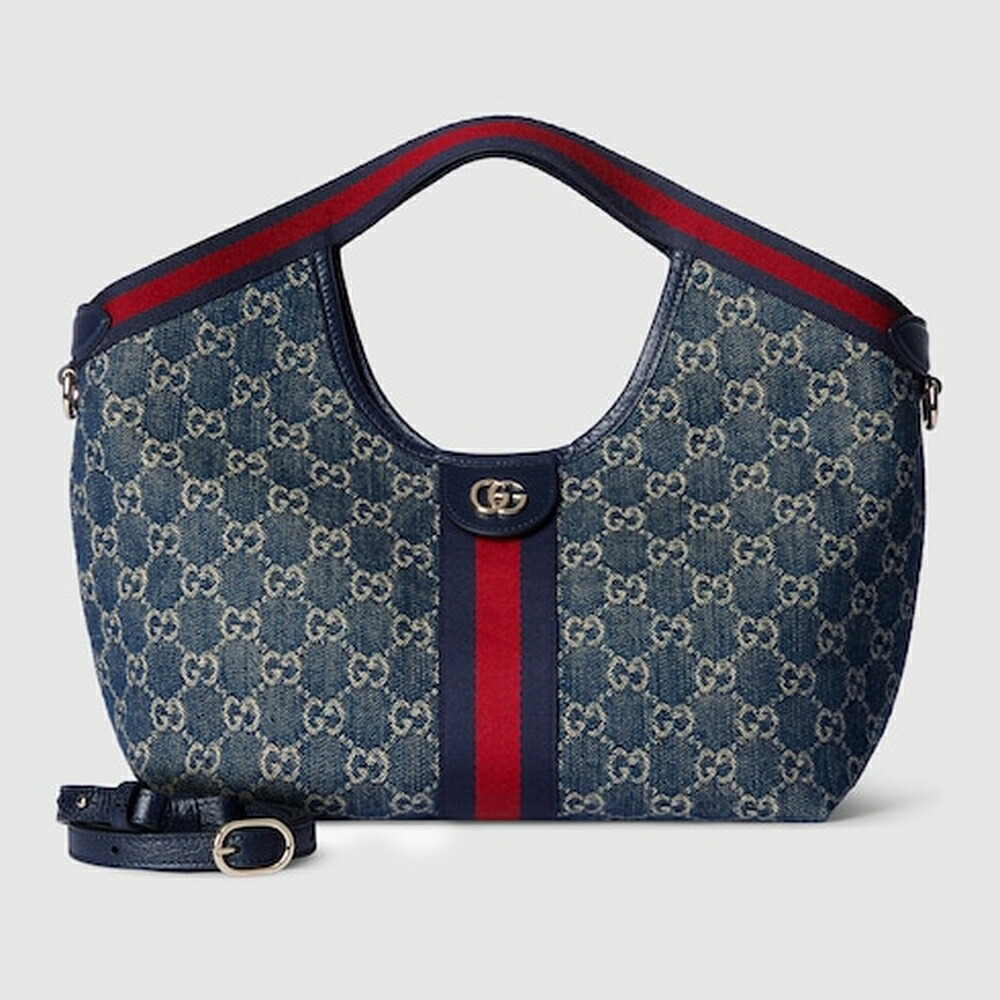 グッチ GUCCI レディース ジリオ スモール トートバッグ【青碧＆白いこと GGジーンズ 】【貨物輸送無料】【定め事品】