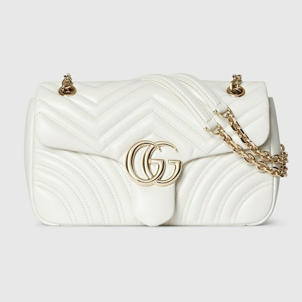 グッチ GUCCI レディース GGマーモント ミディアム ショルダーバッグ【ホワイト レザー 】【送料無料】【正規品】｜ブランドバッグ・雑貨CELEBRITY
