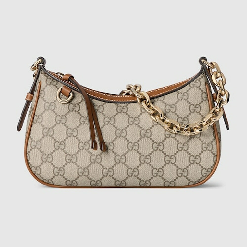 グッチ GUCCI レディース GGエンブレム スモール ショルダーバッグ【ベージュ＆ダークブラウン ファブリック 】【送料無料】【正規品】