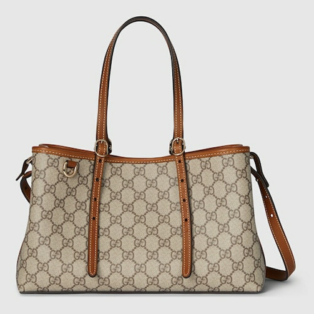 グッチ GUCCI レディース GG表象 並み並み トートバッグ【ベージュ＆暗然たる赤銅色 布切れ 】【貨物輸送無料】【定め事品】
