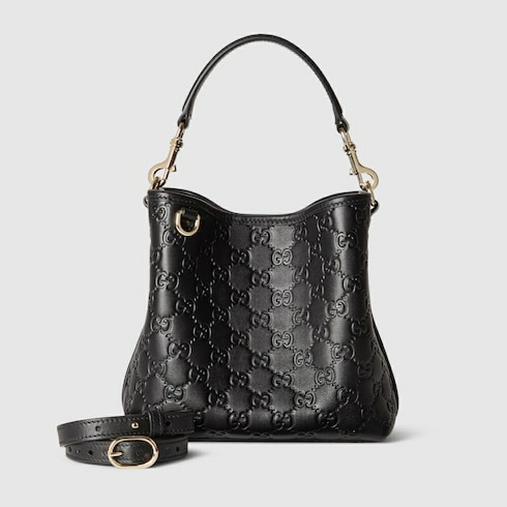 グッチ GUCCI レディース GG表象 スモール 井戸釣瓶御徒面子【黒いこと GGなめし革 】【貨物輸送無料】【定め事品】