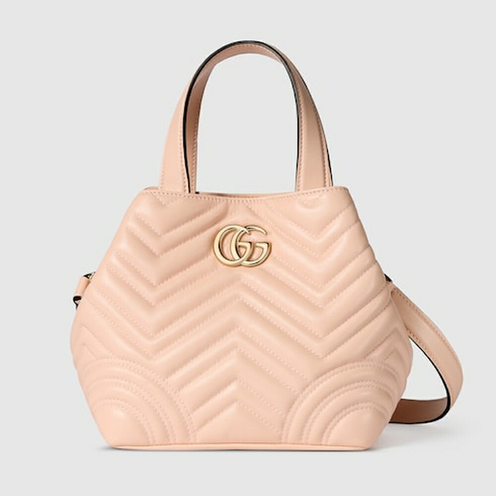 グッチ GUCCI レディース GGマーモント スモール トートバッグ【ペールピンク なめし革 】【貨物輸送無料】【定め事品】