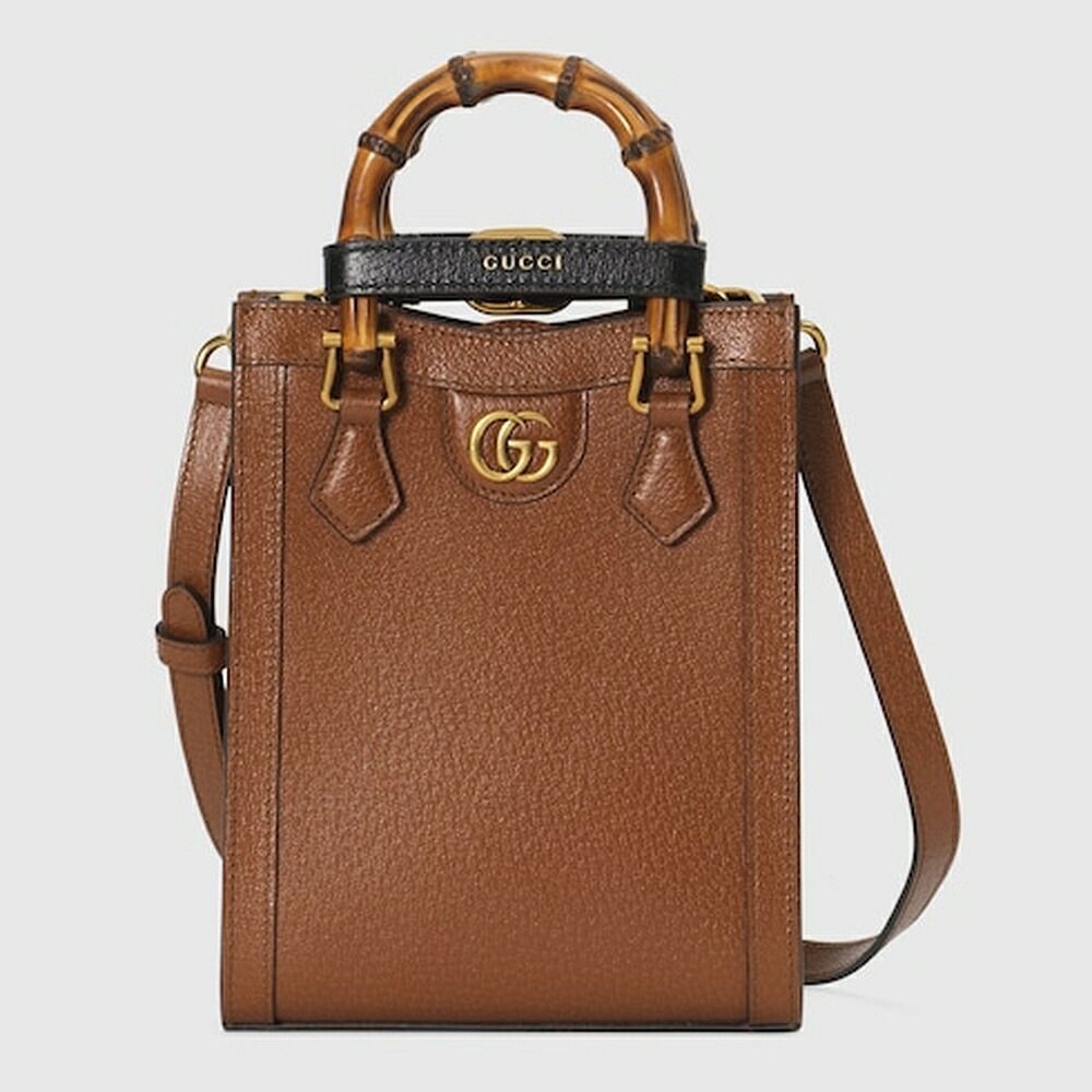 グッチ GUCCI レディース ダイアナ ミニ トートバッグ【赤銅色 なめし革 】【貨物輸送無料】【定め事品】