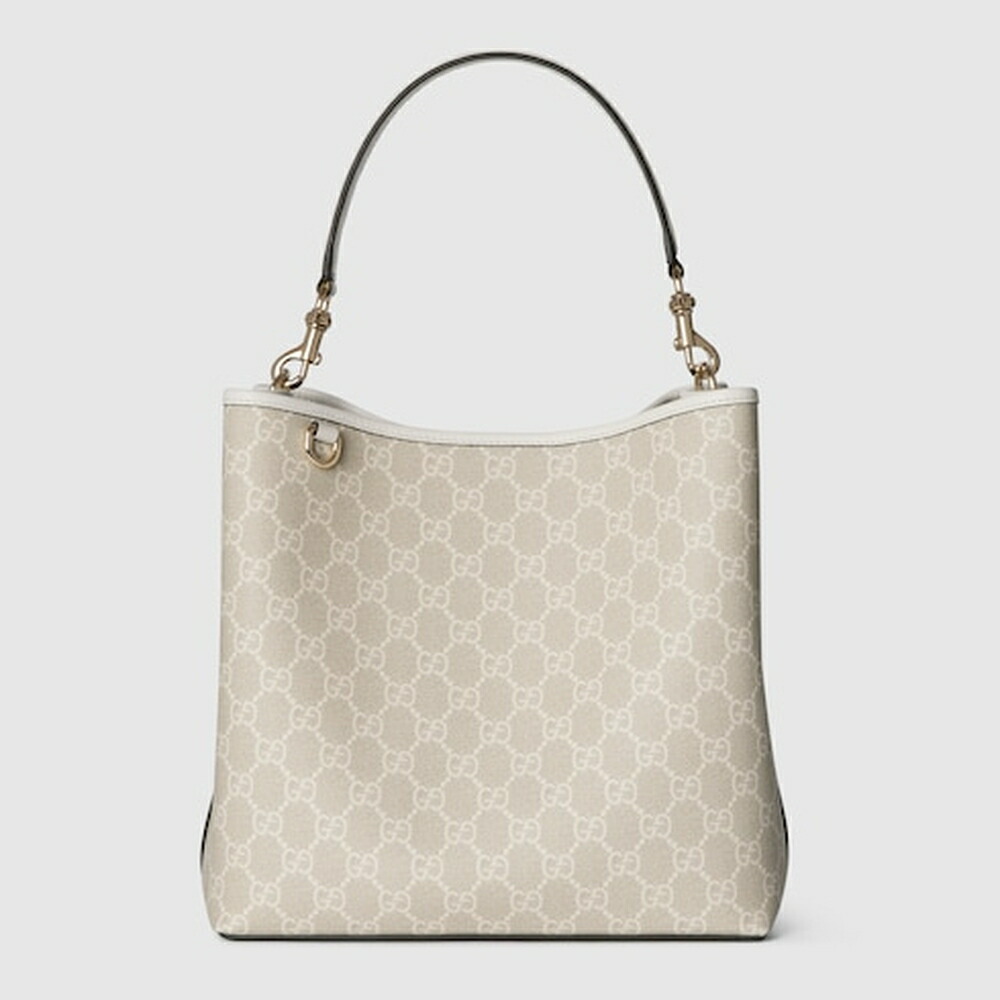 グッチ GUCCI レディース GGエンブレム ミディアム バケットバッグ【ベージュ＆ホワイト ファブリック 】【送料無料】【正規品】