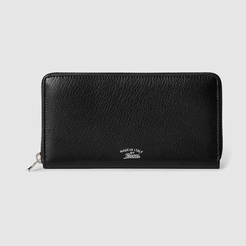 グッチ GUCCI メンズ 紫はしどい ジップアラウンドウォレット 金入れ【黒いこと なめし革 】【貨物輸送無料】【定め事品】