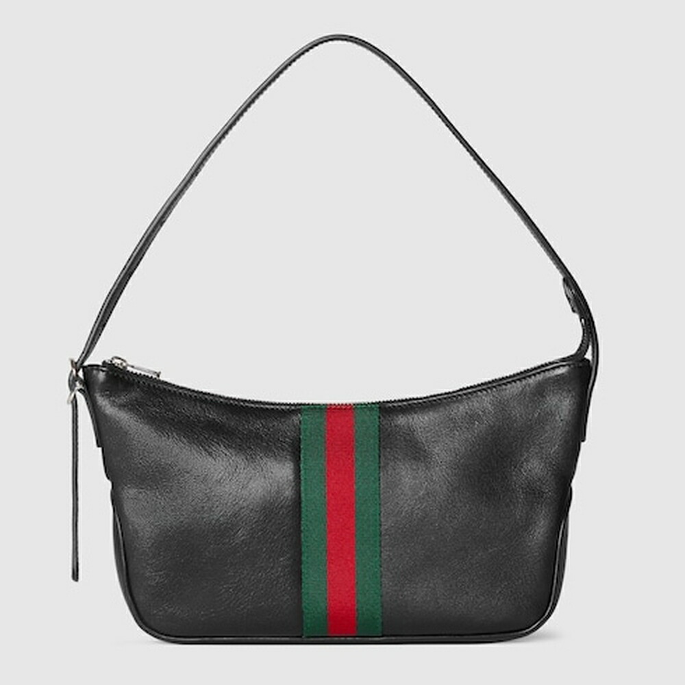 グッチ GUCCI メンズ ルネッタ スモール クロスボディバッグ【黒いこと なめし革 】【貨物輸送無料】【置き目品】