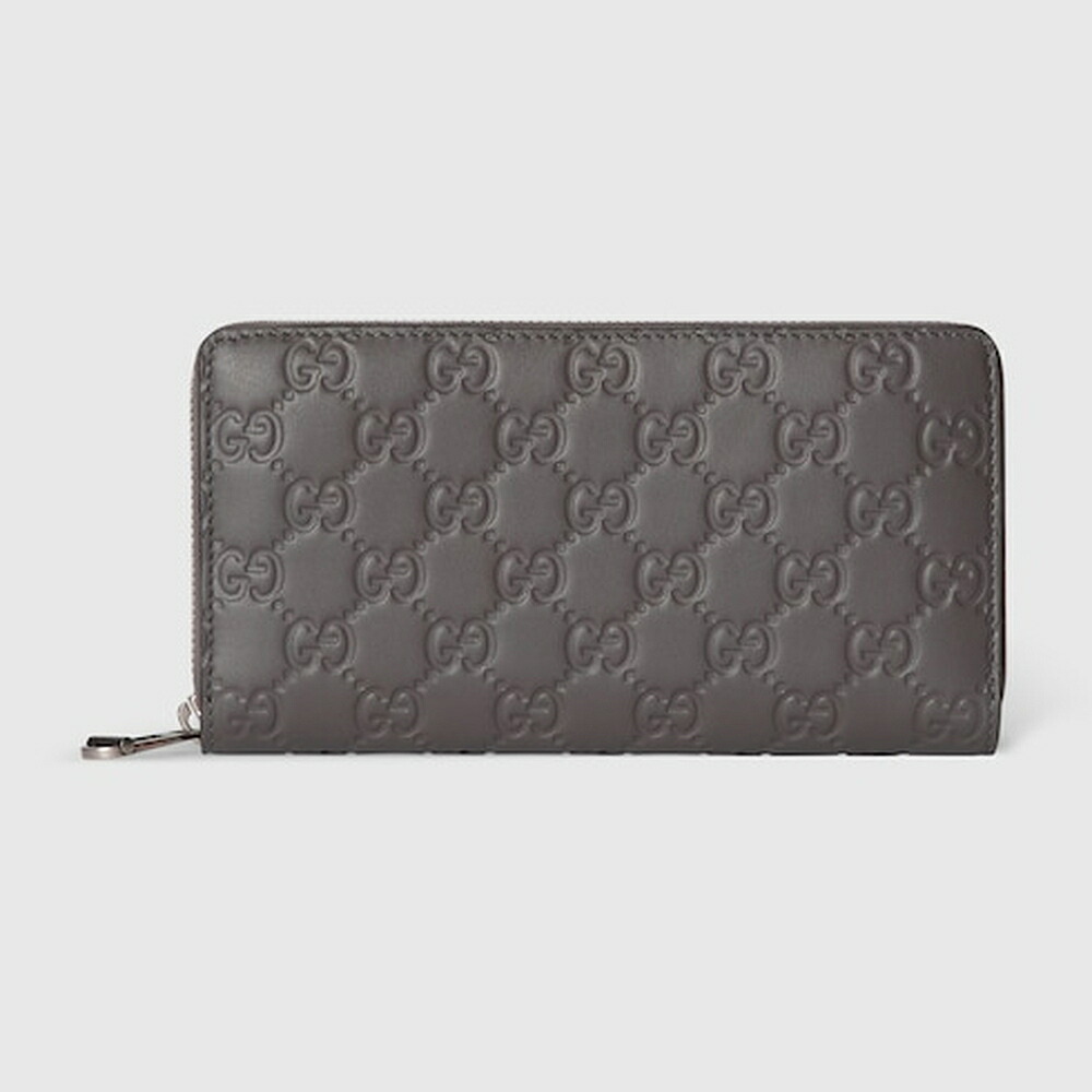 グッチ GUCCI メンズ GG表象 ジップアラウンドウォレット 金入れ【薄墨色 GGなめし革 】【貨物輸送無料】【定め事品】