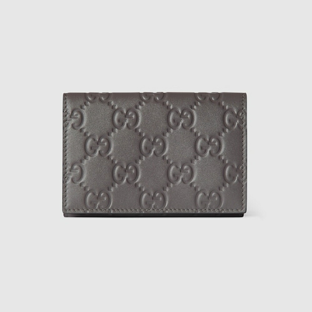 グッチ GUCCI メンズ GG表象 歌留多容れもの【薄墨色 GGなめし革 】【貨物輸送無料】【定め事品】