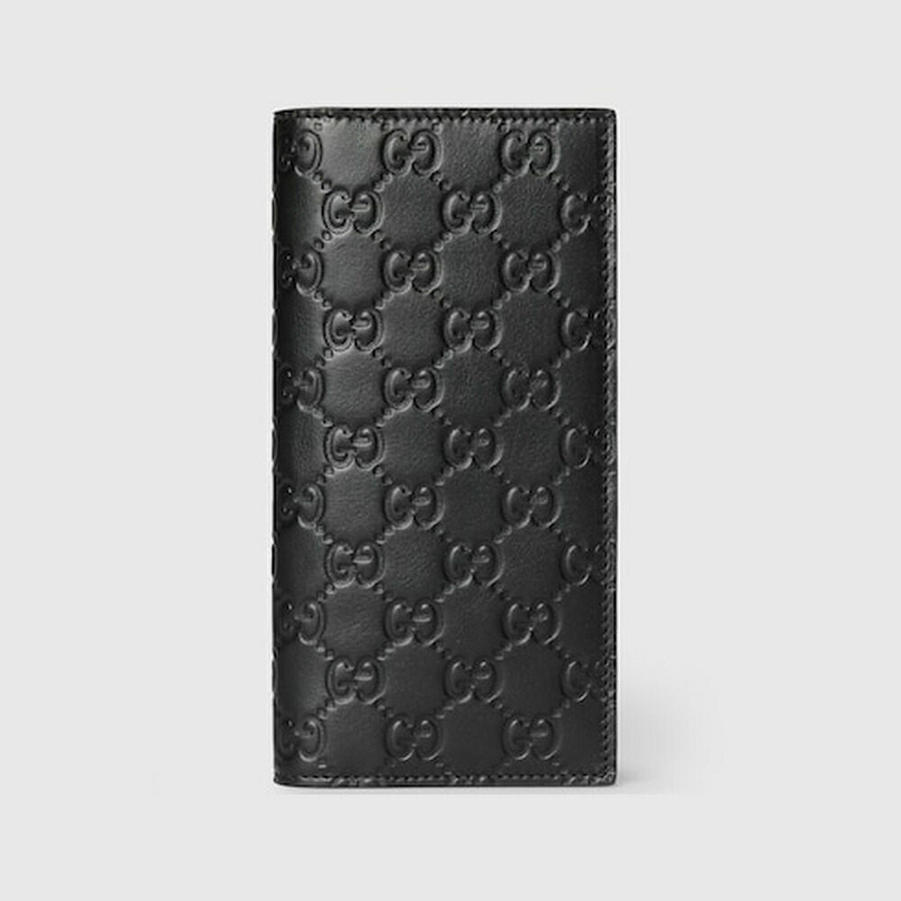グッチ GUCCI メンズ GG表象 ロングウォレット 金入れ【黒いこと GGなめし革 】【貨物輸送無料】【定め事品】