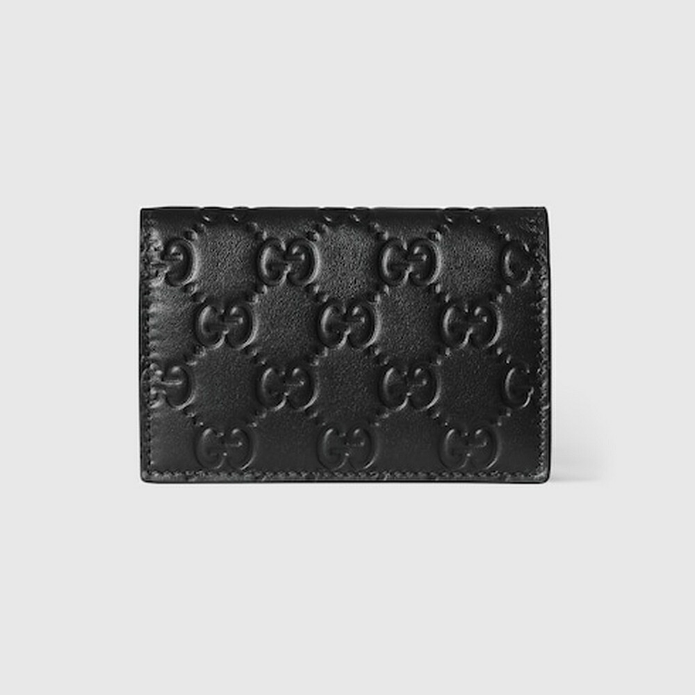 グッチ GUCCI メンズ GG表象 歌留多容れもの【黒いこと GGなめし革 】【貨物輸送無料】【定め事品】