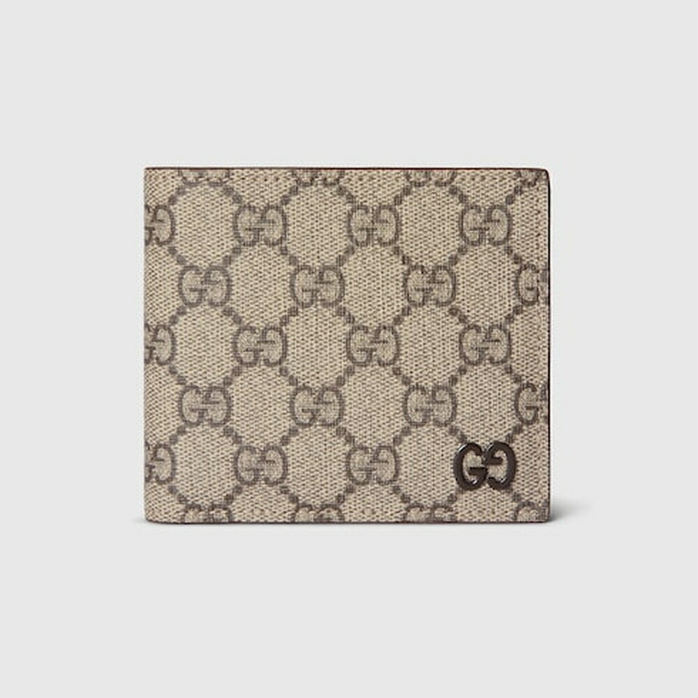 グッチ GUCCI メンズ GG コインウォレット 紙入れ 赤銅色 室内装飾【ベージュ＆エボニー GGスプリーム 帆布 】【貨物輸送無料】【置き目品】
