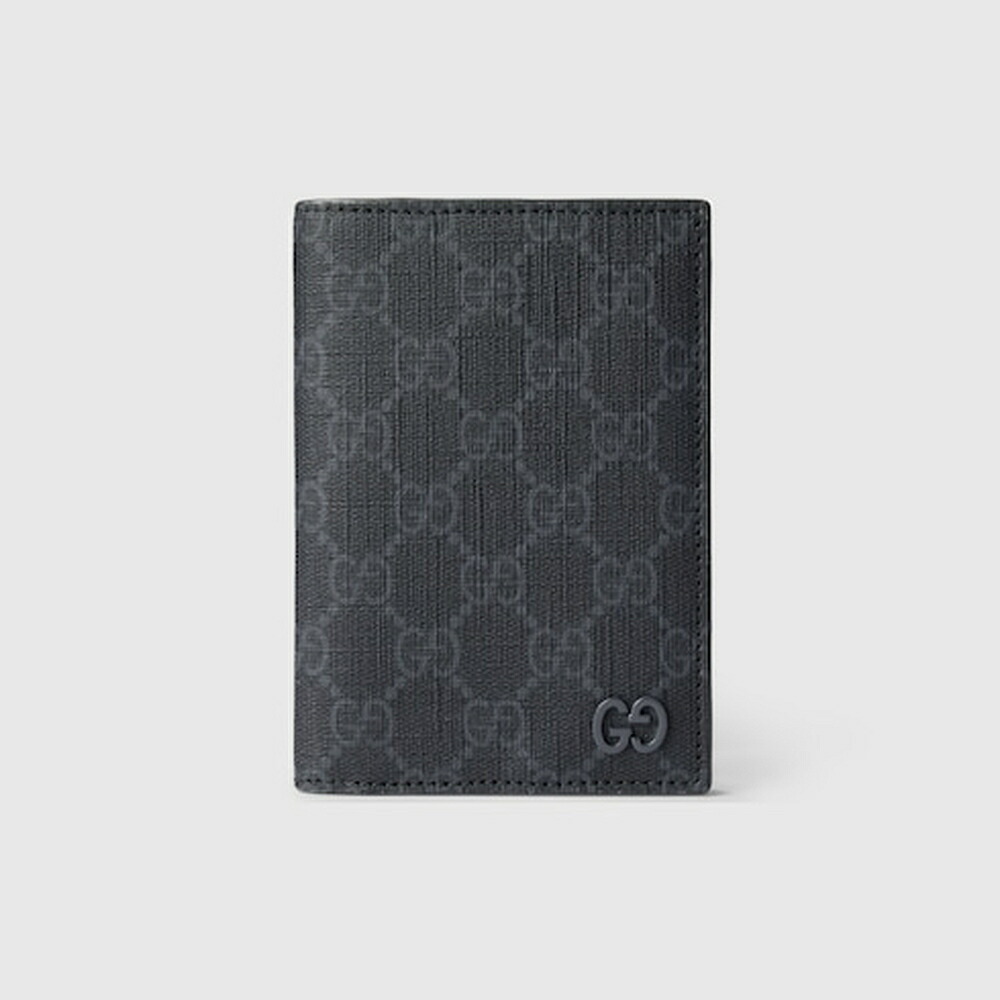 グッチ GUCCI メンズ グレー インテリア付き GG パスポートケース【ブラック GGスプリーム キャンバス 】【送料無料】【正規品】｜ブランドバッグ・雑貨CELEBRITY