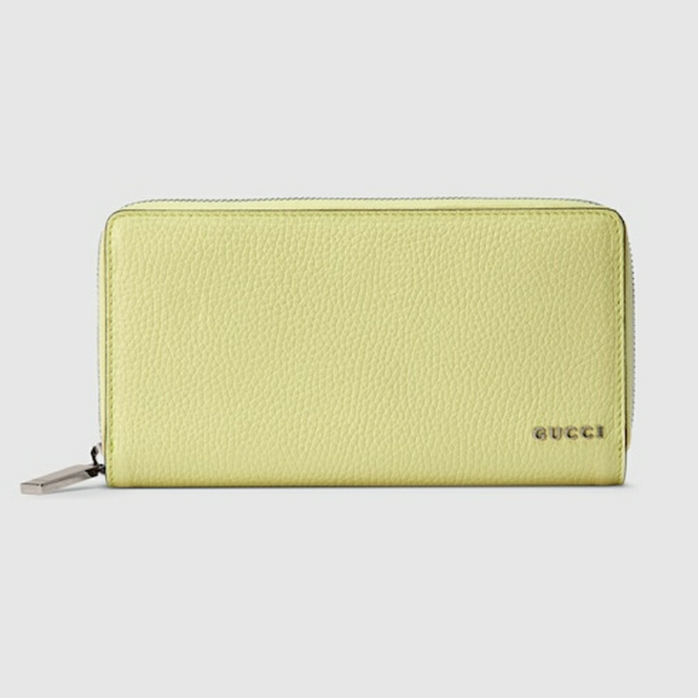 グッチ GUCCI メンズ ロゴタイプ ジップアラウンドウォレット 金入れ【菩提樹緑であること なめし革 】【貨物輸送無料】【定め事品】
