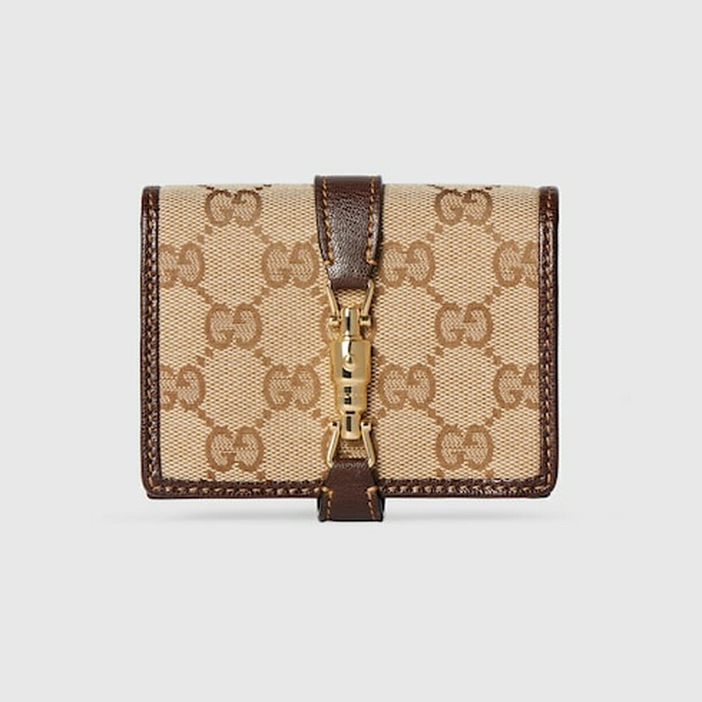 グッチ GUCCI レディース Gucci Jackie 並み並み ウォレット がま口【砂子＆赤銅色 GG帆布 】【貨物輸送無料】【決まり品】 財布・ケース-バッグ・小物・ブランド雑貨