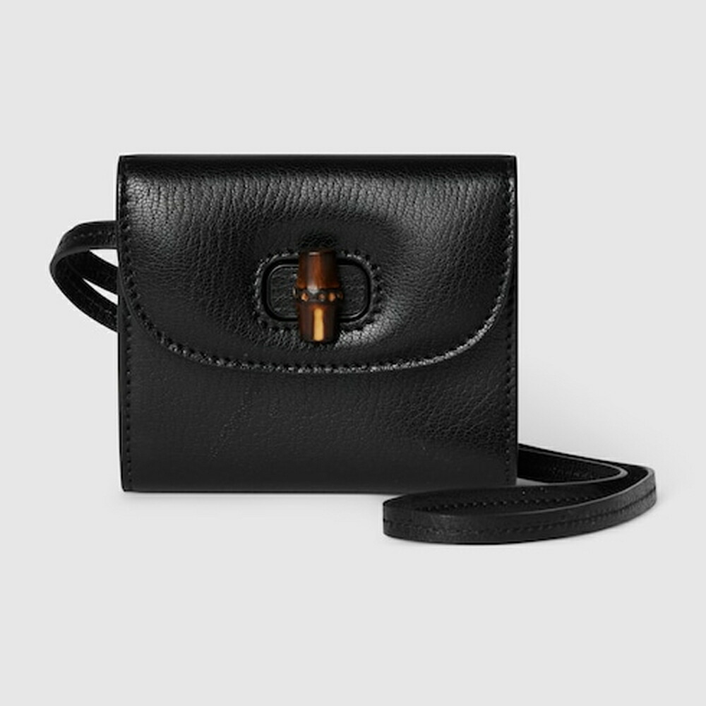 グッチ GUCCI レディース ストラップ付き Bamboo カードケース【送料無料】【正規品】