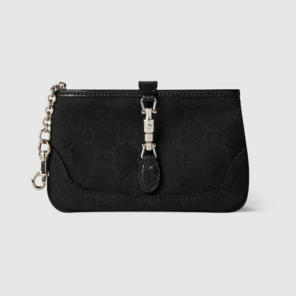 グッチ GUCCI レディース Gucci Jackie ジップ 手当たり合切袋【黒いこと GG帆布 】【貨物輸送無料】【定め事品】