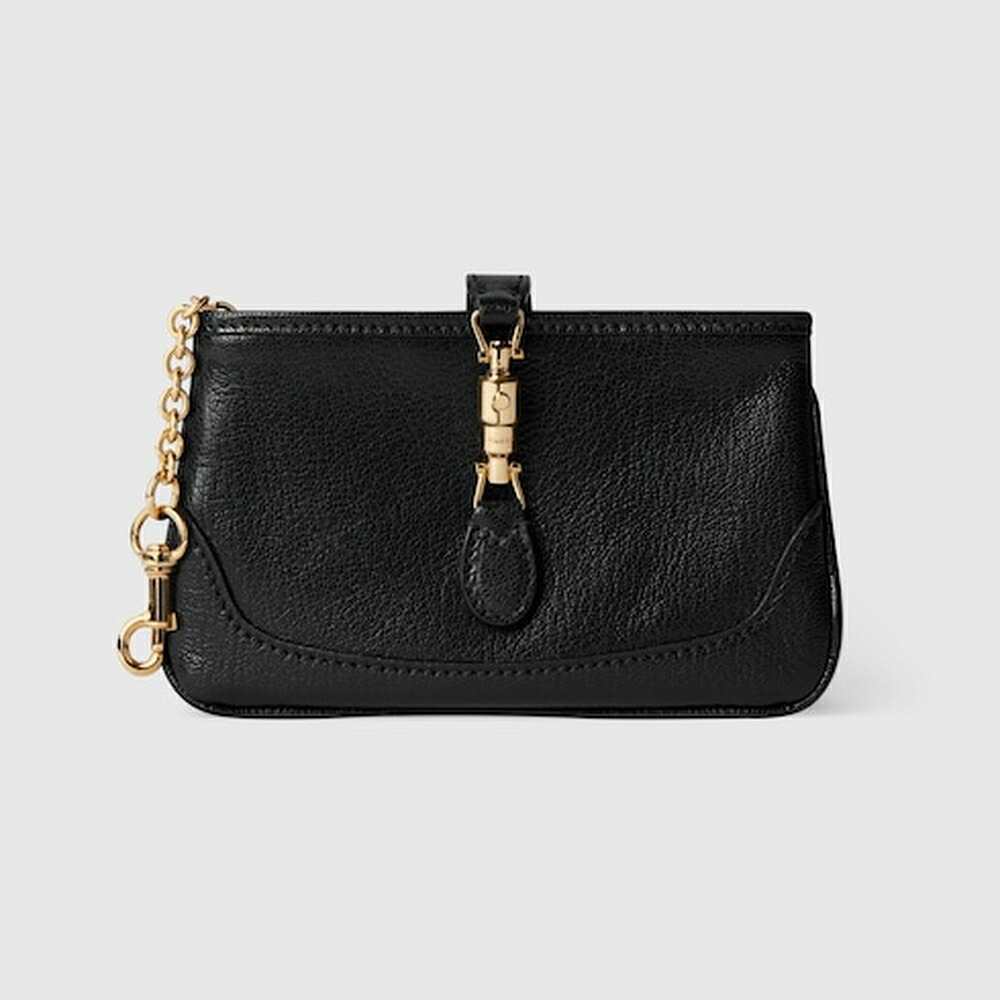 グッチ GUCCI レディース Gucci Jackie ジップ 手当たり合切袋【黒いこと なめし革 】【貨物輸送無料】【定め事品】