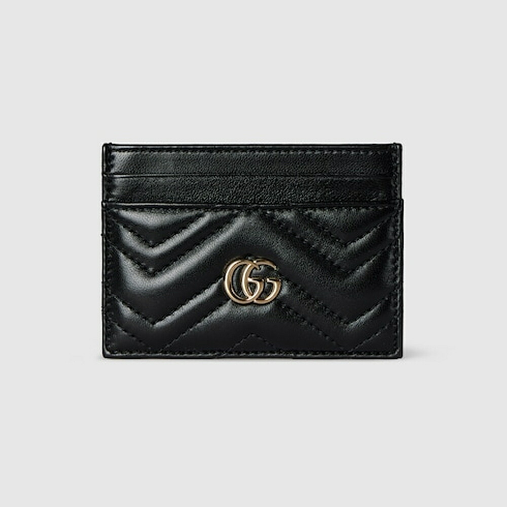 グッチ GUCCI レディース ダブルG 歌留多容れもの【黒いこと なめし革 】【貨物輸送無料】【定まり品】