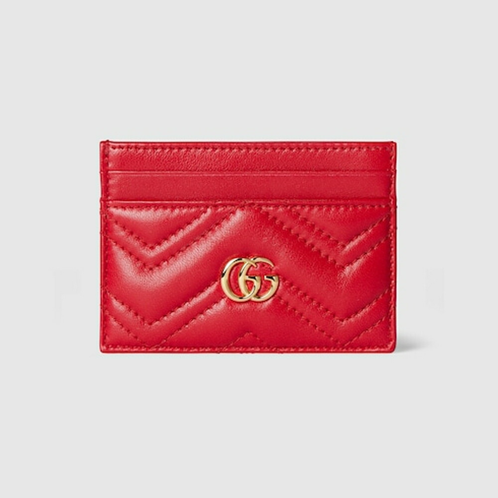 グッチ GUCCI レディース GGマーモント 歌留多容れもの【ブライト赤いこと なめし革 】【貨物輸送無料】【定まり品】